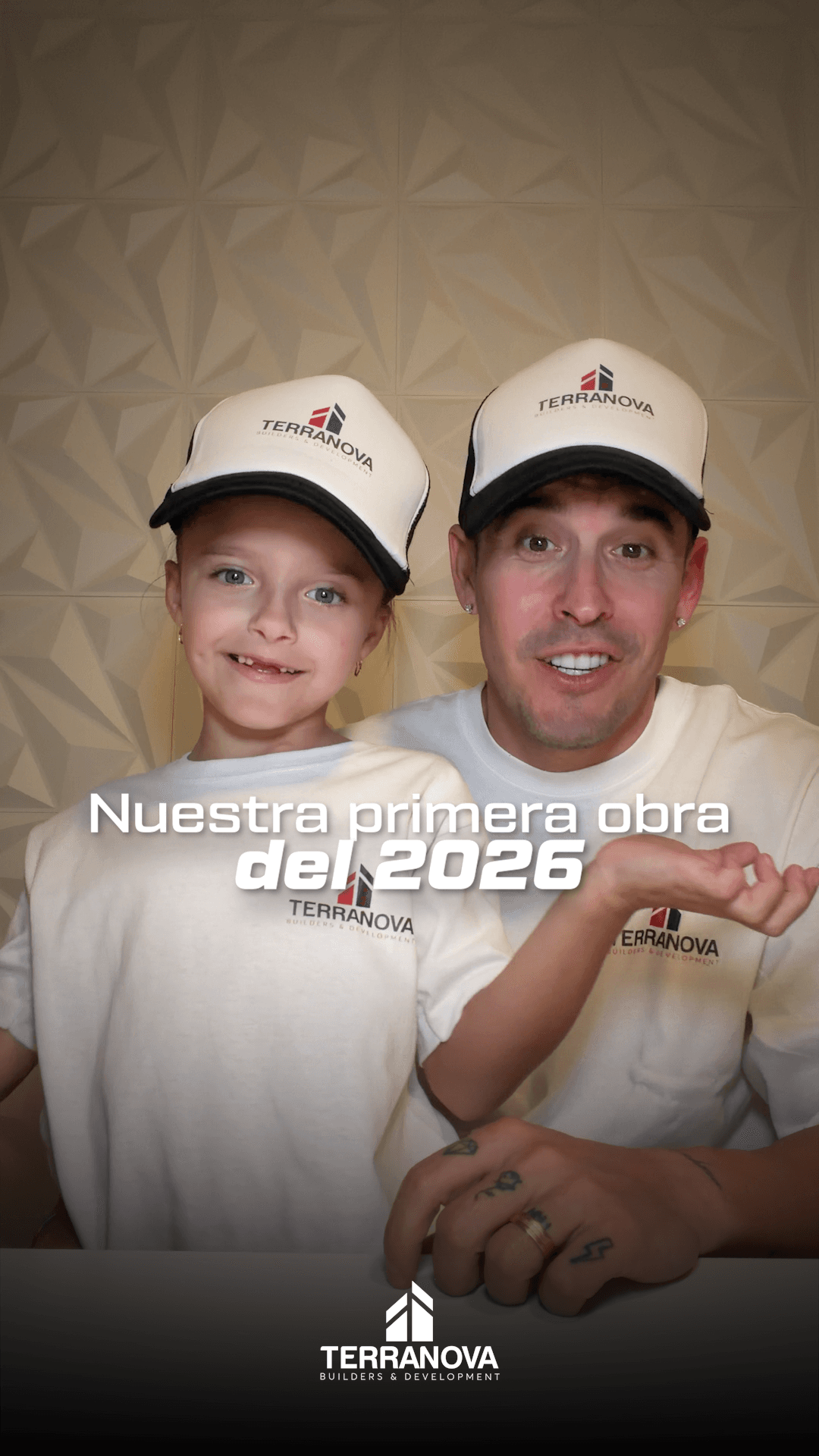 Nico and his daughter Nina at a Terranova job site