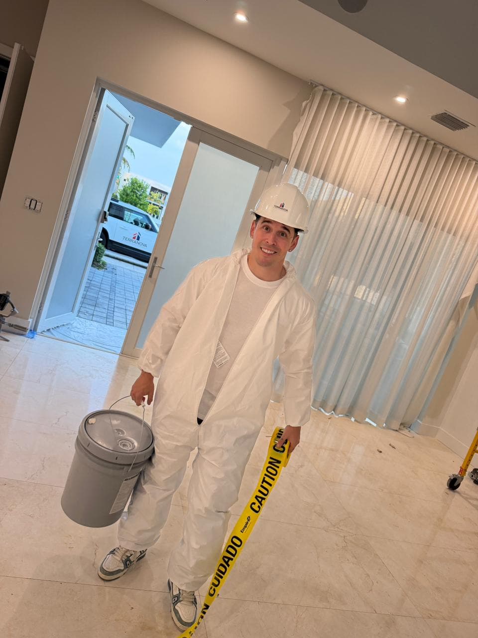 Nico on his way to work